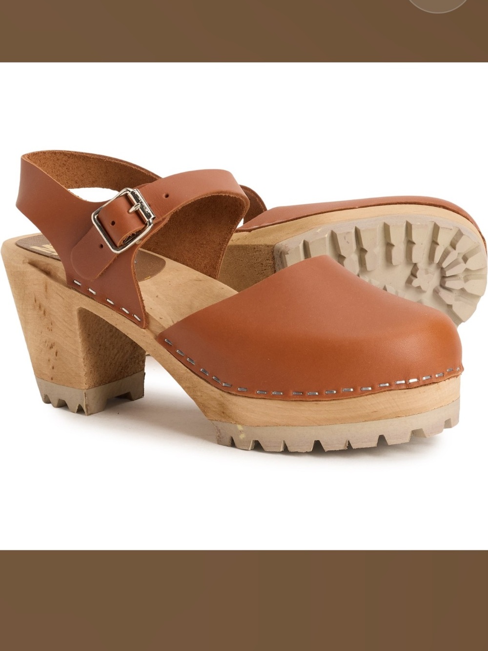 MIA Leather ABBA Mary Jane Clogs